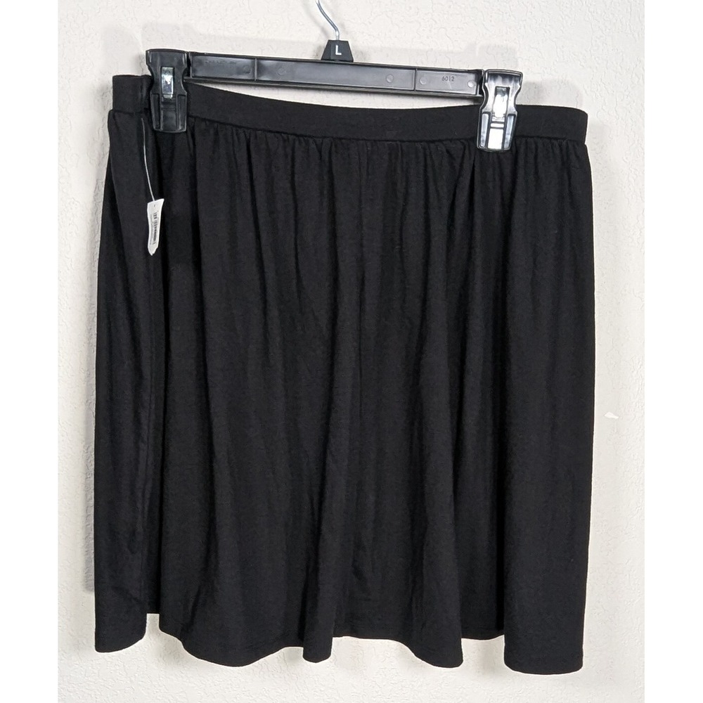 Old Navy Black Soft Knit Skirt Elastic Waist Size Large‎ NEW